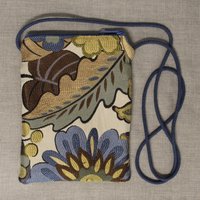 Blue Brown Floral  Jayme Bag