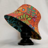 Bucket Hat - Red & Turquoise