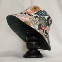 Bucket Hat - Peach & Jade