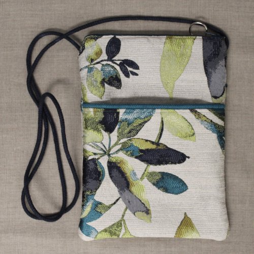 Teal Leaves Maggie Bag