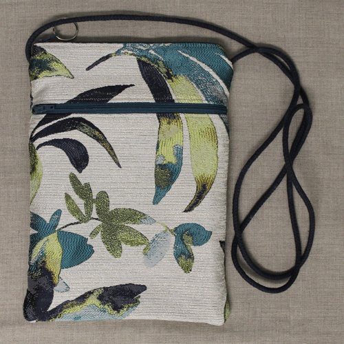 Teal Leaves Maggie Bag