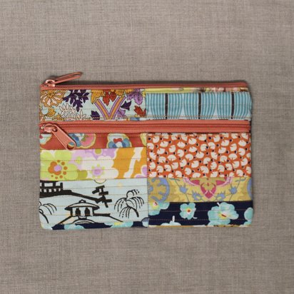 Quilted Pouch in Peach