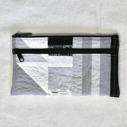 Quilted Modern Pouch - Grey