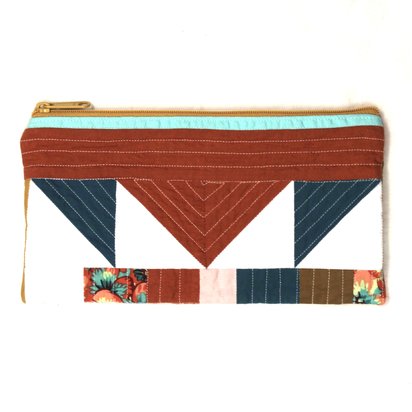 Modern Quilted Pouch in Paprika