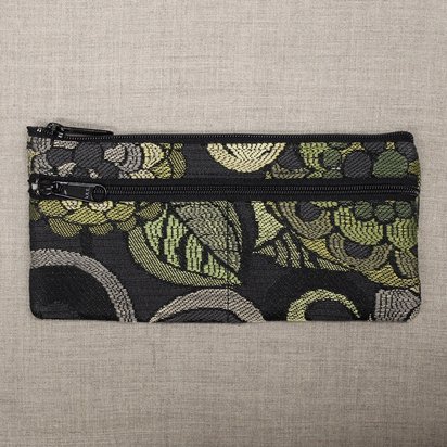 Black Green Floral Wallet