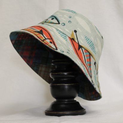 Bucket Hat - Fish & Plaid